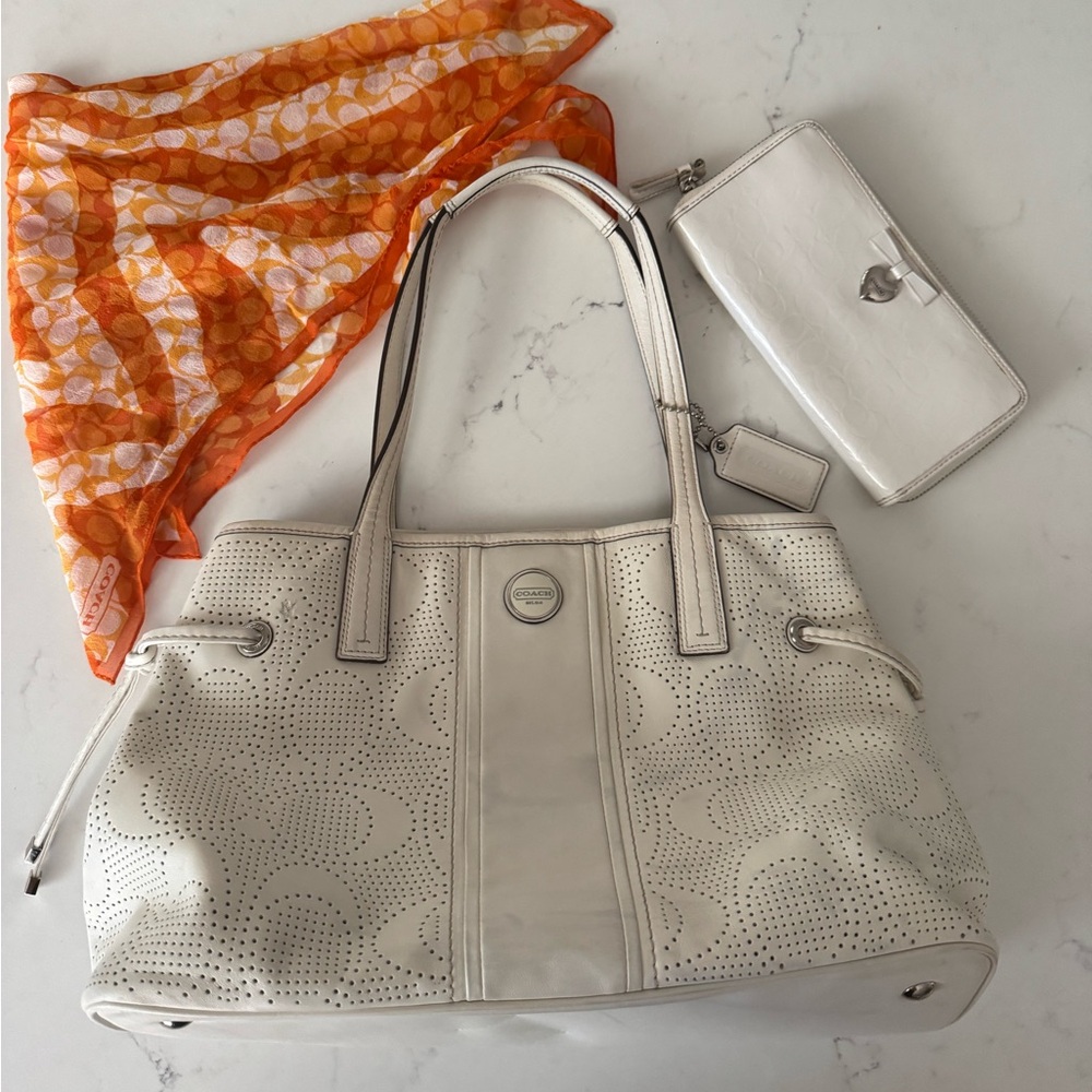 Coach Bundle - Bag, Wallet, and Scarf